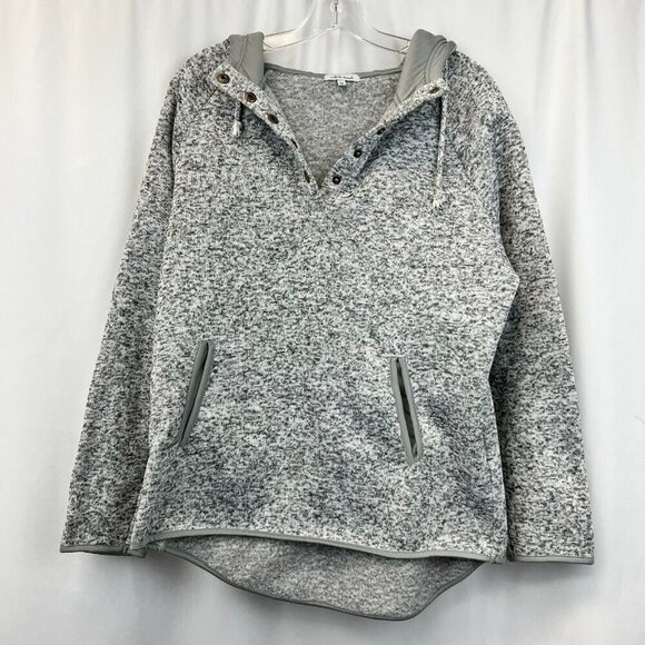 White Birch Womens Gray Long Sleeve Pullover Hoodie Size Medium Pockets - Picture 1 of 9
